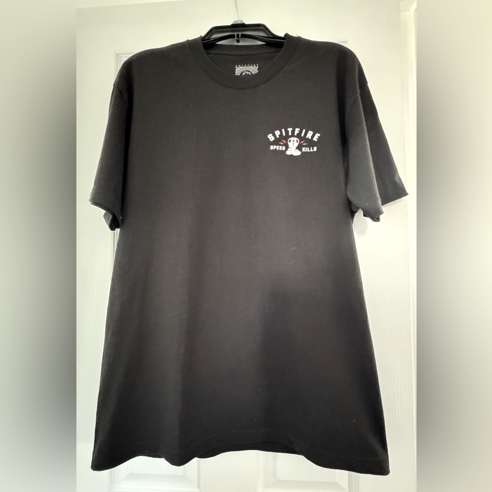 Men’s Black Spitfire Graphic T-Shirt SZ Large